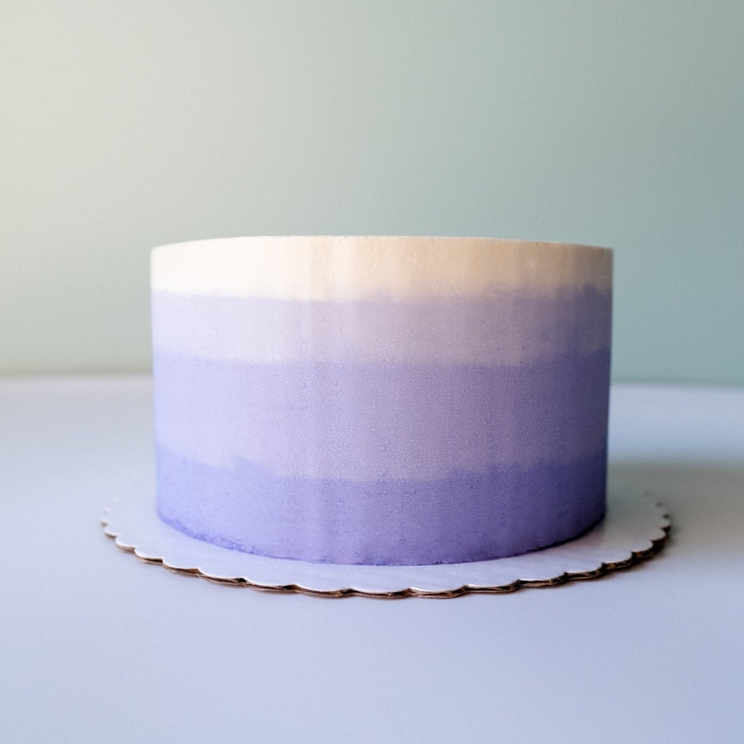 Purple ombré watercolor cake decorating tutorial - YouTube